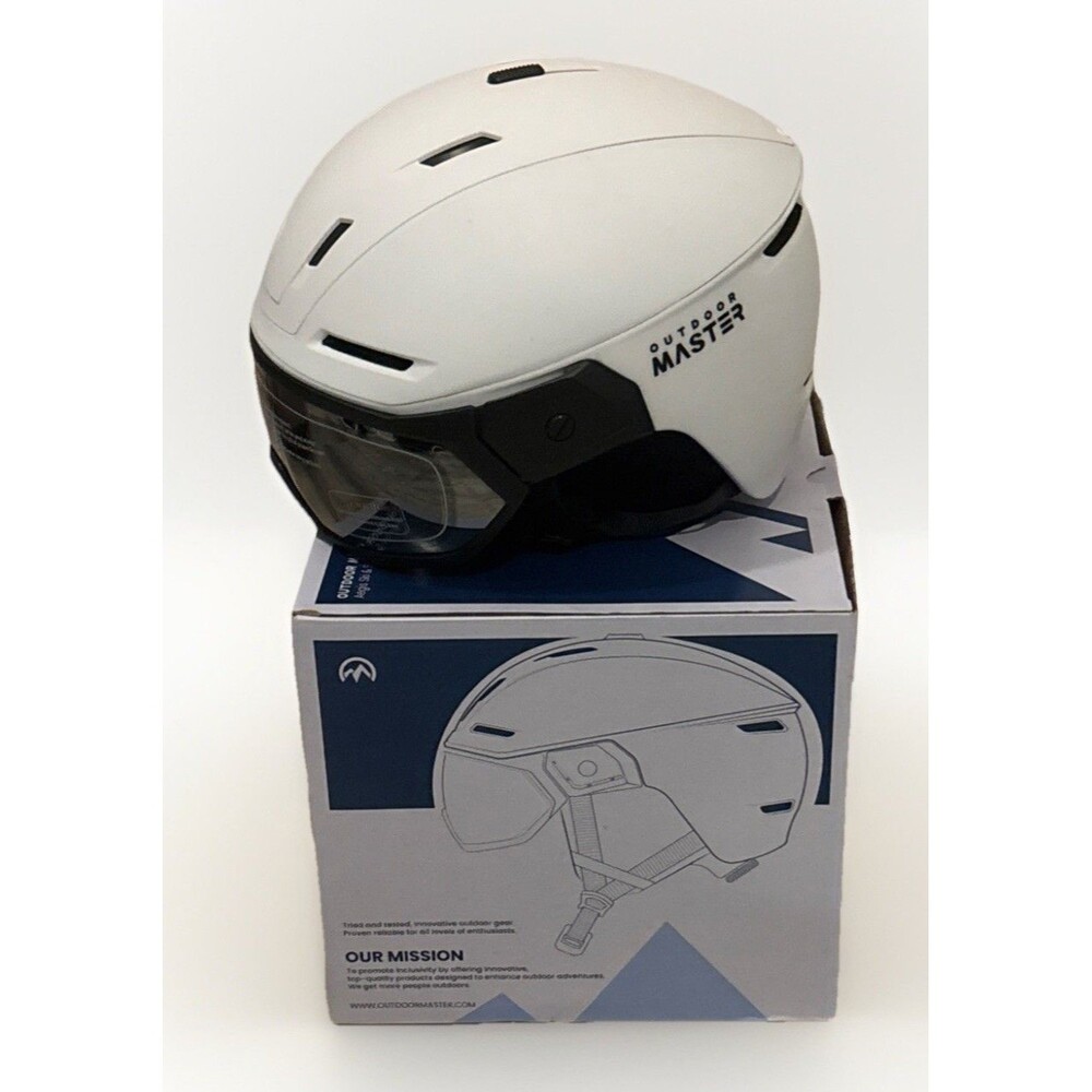 OutdoorMaster Ski Helmet Visor White M New Open Box Snowboard Goggles